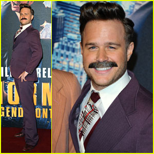Olly Murs Sports Mustache at 'Anchorman 2' Premiere