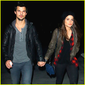 Taylor Lautner & Marie Avgeropoulos: Jay-Z Concert Couple