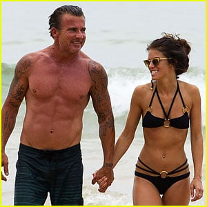 AnnaLynne McCord & Dominic Purcell Hold Hands at the Beach!