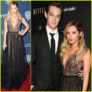 Ashley Tisdale & Christopher French Attend Multiple Golden Globes 2014 After-Parties