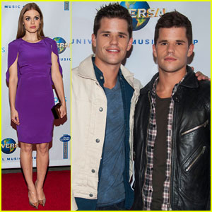 Holland Roden & Carver Twins: Universal Music Group Grammys After-Party 2014