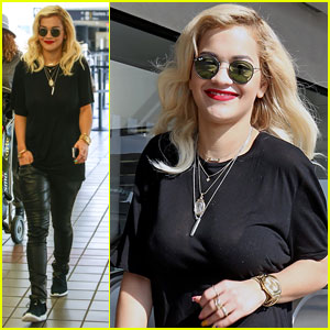 Rita Ora Flies Out of Los Angeles