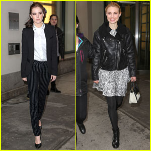 Zoey Deutch & Lucy Fry: 'Vampire Academy' Promo in NYC