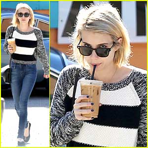 Emma Roberts Grabs Coffee After Celebrating 23rd Birthday