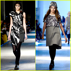 Kendall Jenner Walks in Giles Fashion Show with Cara Delevingne!