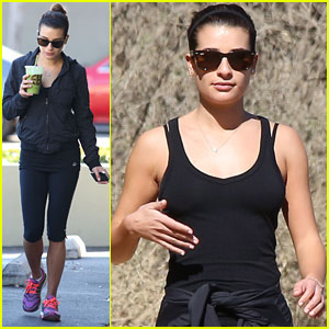 Lea Michele: Runyon Canyon Hike with Mom & Dad!