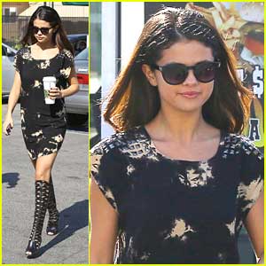 Selena Gomez Swings By Starbucks After Inspirational Reading
