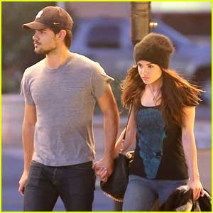 Taylor Lautner & Marie Avgeropoulos: Late Night Date Night