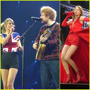 Taylor Swift Sings 'Lego House' with Ed Sheeran in London (Video)