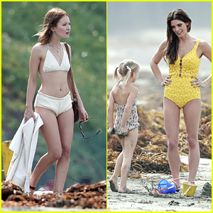 Ashley Greene & Emily Browning: Beach Day on 'Shangra-La Suite' Set