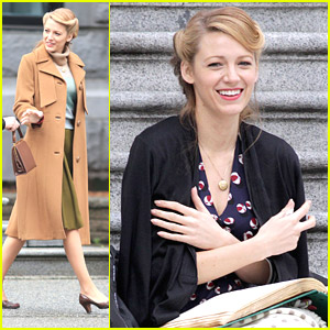 Blake Lively Takes Up Light Reading for 'Age of Adaline'