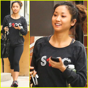 Brenda Song Supports 'Stand Up to Cancer' On Her Way to the Gym!
