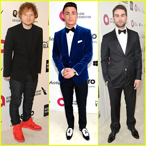 Ed Sheeran: EJAF Oscars 2014 Party with Colton Haynes & Chace Crawford