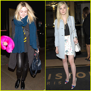 Elle Fanning Dines Out in Paris; Dakota Fanning Comes Back to Los Angeles