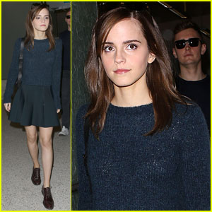 Emma Watson Makes Stylish Return to L.A. Ahead of 'Noah' Premiere