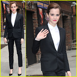 Emma Watson Suits Up for 'Late Show with David Letterman'!