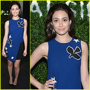 Emmy Rossum Keeps It Real Simple with Blue!