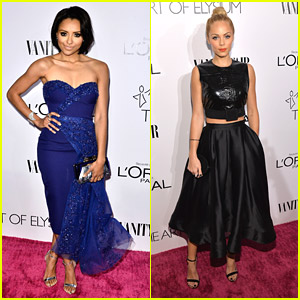 Kat Graham & Laura Vandervoort Party with L'Oreal & Vanity Fair Before QVC Party
