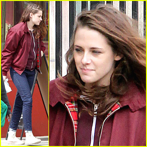 Kristen Stewart: Deep Side Part on 'Still Alice' Set