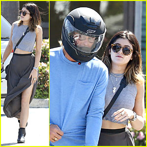Kylie Jenner Bares Midriff at Bui Sushi Lunch with Dad Bruce