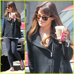 Lea Michele Gets Her Caffeine Fix Before Kicking Off 'Glee'-ful Week