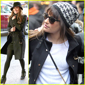 Lea Michele: Outfit Changes For More 'Glee' in NYC!