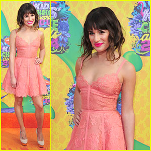 Lea Michele Is Lacy Pink at Kids' Choice Awards 2014