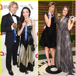 Meryl Davis and Charlie White Attend Oscar Parties; Opt Out of World Championships