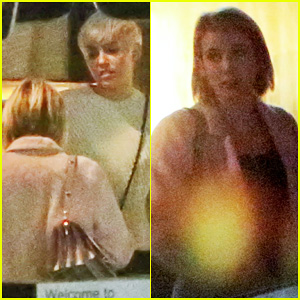 Miley Cyrus & Emma Roberts Grab Dinner Together at Kiwami!