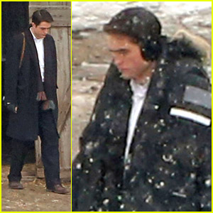 Robert Pattinson: Earmuffs on Snowy 'Life' Set