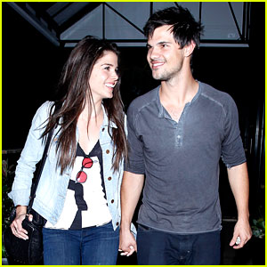 Taylor Lautner & Marie Avgeropoulos Hold Hands & Basically Make the Cutest Couple!