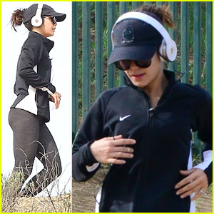 Vanessa Hudgens Celebrates the First Day of Spring with a Jog