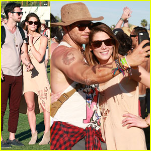 Ashley Greene and Boyfriend Paul Khoury Hang Out with Kellan Lutz at Coachella!