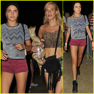 Cara Delevingne Has Bonding Time with Sister Poppy at Coachella 2014!