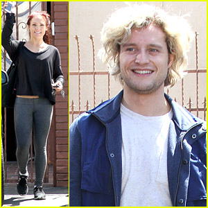 Charlie White & Sharna Burgess Juggle Oranges During DWTS Practice