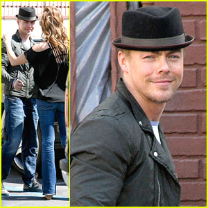 Derek Hough Hugs Amy Purdy Ahead of 'DWTS' Switch-Up Practice