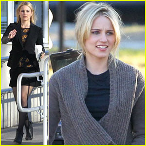 Dianna Agron Switches Up Oufits for First Day of 'Tumbledown' Filming with Jason Sudeikis