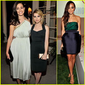 Emmy Rossum and Emma Roberts Get All Dressed Up for 'An Evening Of Fashion'!