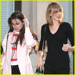 Taylor Swift & Hailee Steinfeld Have Windy Hair Problems in NYC