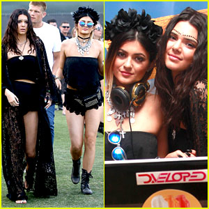 Kendall & Kylie Jenner Color Coordinate Their Coachella Clothes!