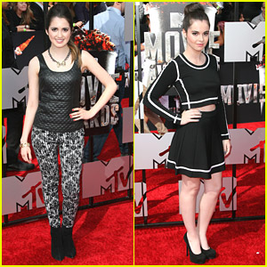 Laura & Vanessa Marano: Black & White Stylish Sisters at MTV Movie Awards 2014