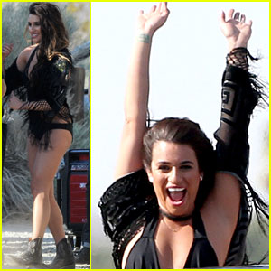 Lea Michele Lets Her Hair Down for 'On My Way' Video Shoot!