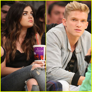 Lucy Hale & Cody Simpson: Courtside Lakers Fans!