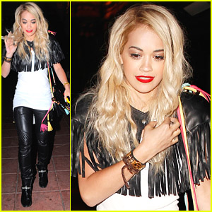 Rita Ora Wears Fringe On Top Out In LA