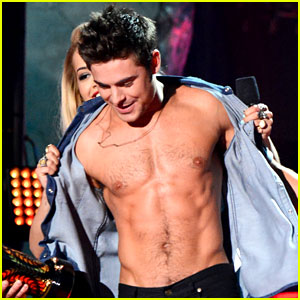 Rita Ora Strips Zac Efron Of His Shirt After WIN at MTV Movie Awards 2014