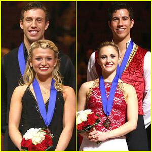 Canadian Pairs Skating Teams Kirsten Moore-Towers & Dylan Moscovitch, Paige Lawrence & Rudi Swiegers Split