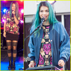 Hayley Kiyoko Takes a Break from 'Jem & the Holograms' Filming for College Concert!