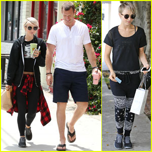Julianne Hough Finishes Up a 12 Hour Rehearsal with Her Brother Derek!