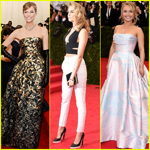 Karlie Kloss, Cara Delevingne & Hayden Panettiere Strike a Pose at the Met Gala 2014!