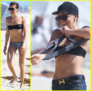 Katie Cassidy Continues to Enjoy Bikini Beach Vacation in Miami